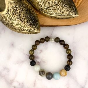 🌍 Amazonite Essential Oil Diffuser Bracelet